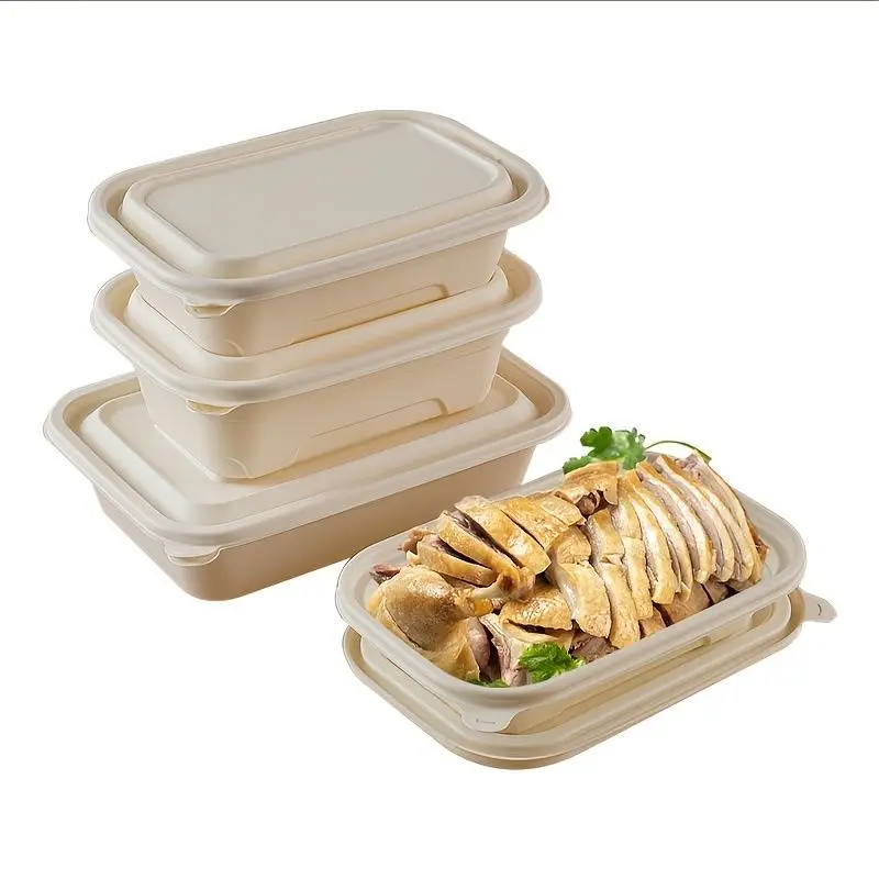 Wholesale Disposable Food Packaging Container Biodegradable Cornstarch Food Container and Plates