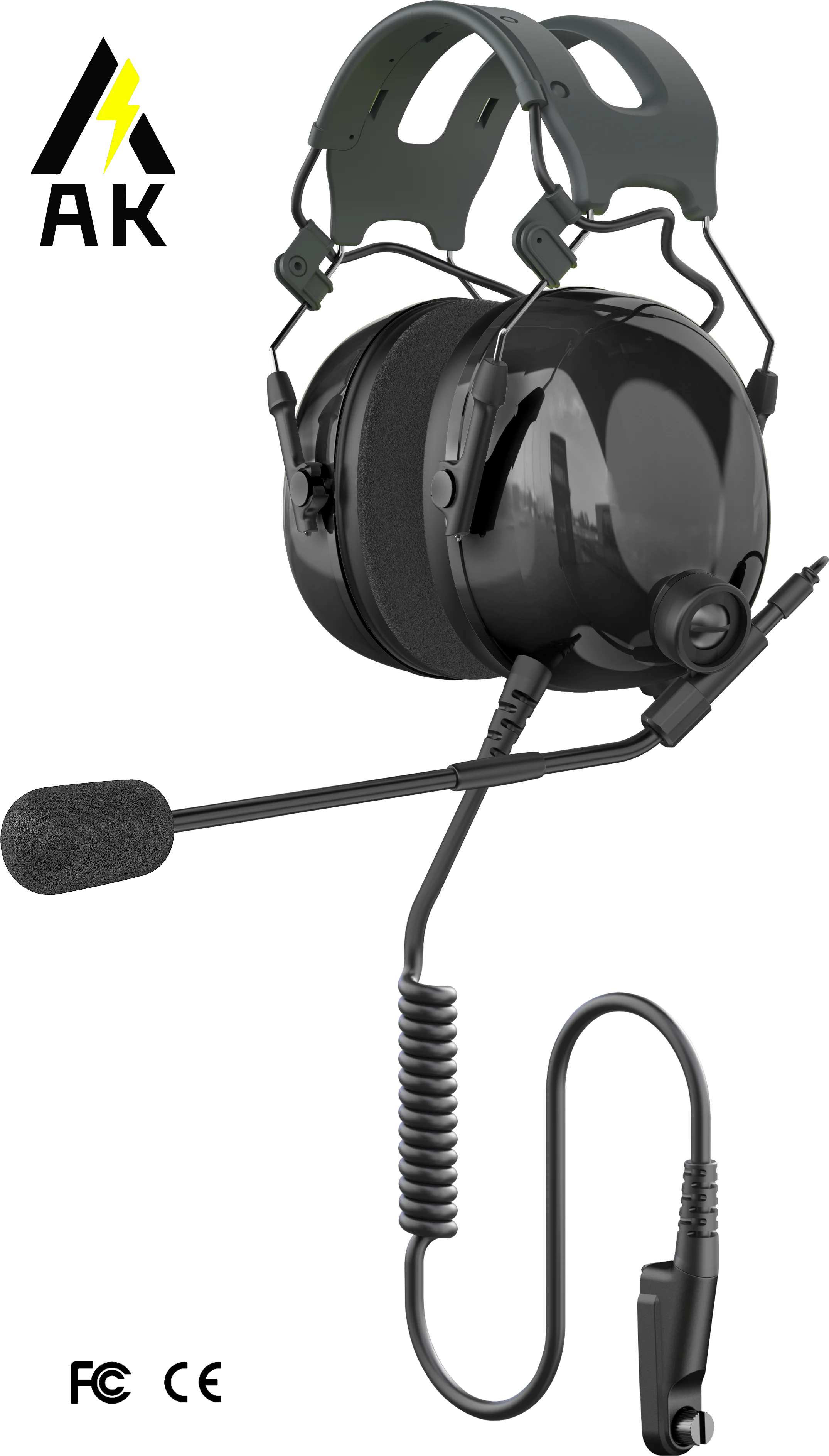 High Quality Flexible Ak 11 Heavy Duty Passive Noise Cancelling Communications Headset With Lightweight Design
