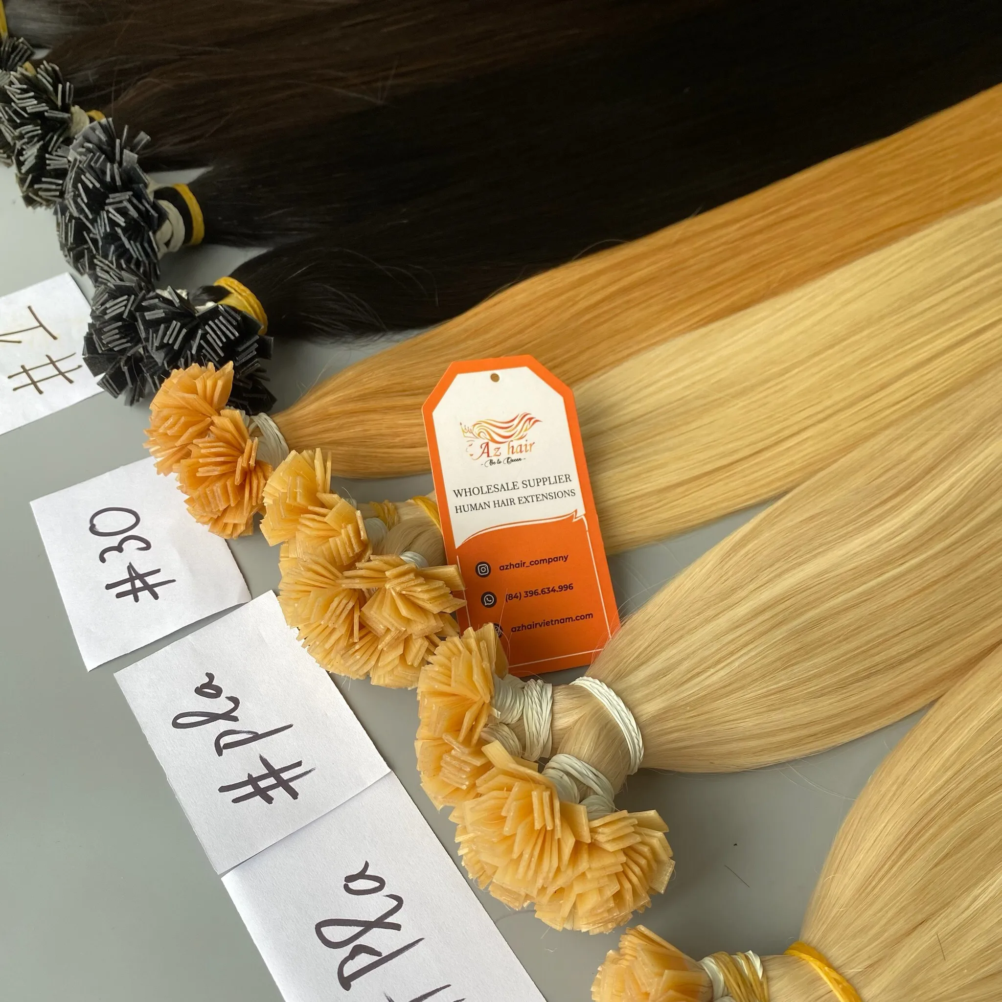 Top Quality Human Hair Flattip For Making Hair Extention Vietnamese Human Hair Cuticle Aligne Wholesale Price