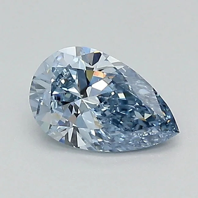 Fancy Vivid Blue Pear Cut Lab Diamond Loose Calibrated 0.51 ct Lab created Diamonds VS1 for Jewelry Making