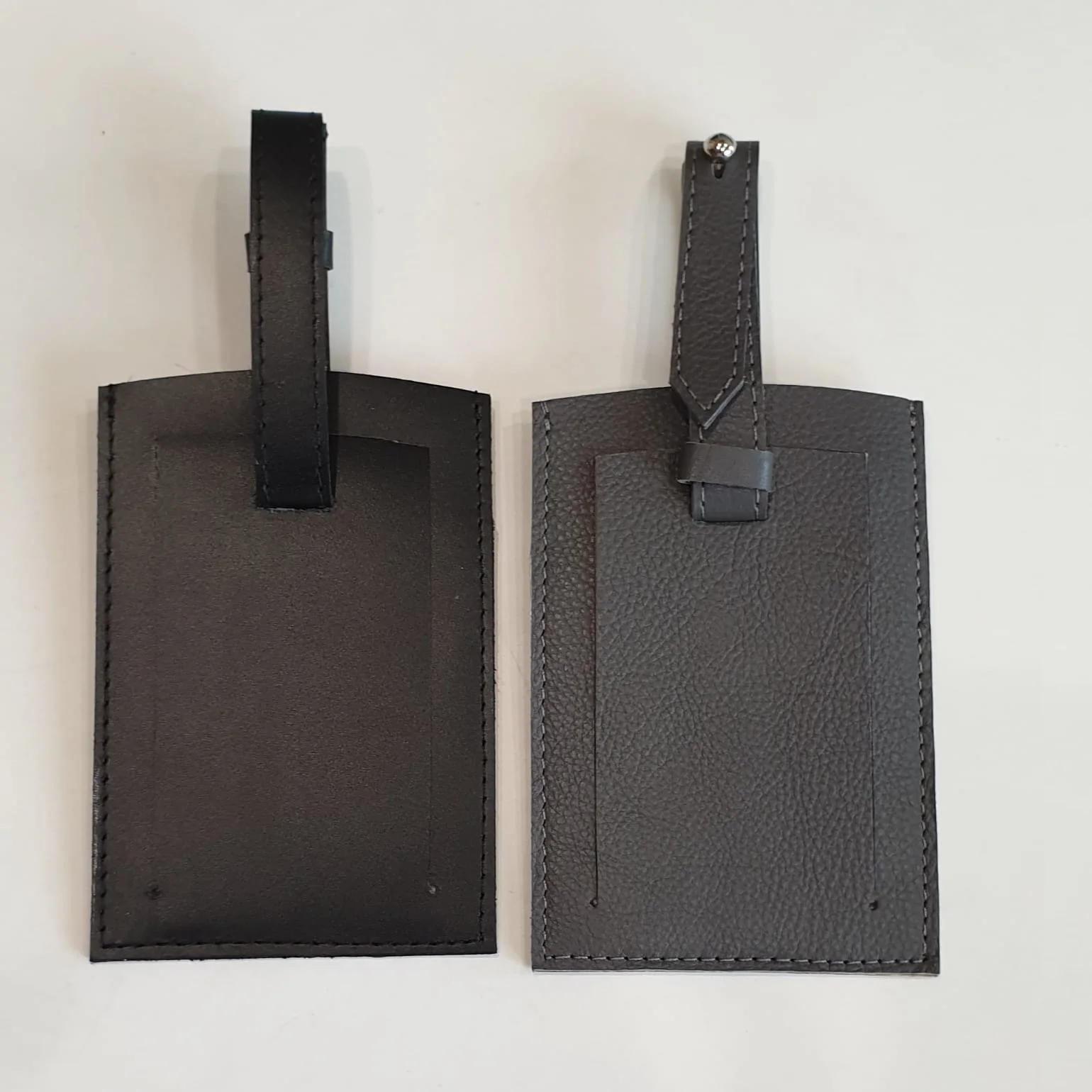 High Quality PU Leather Luggage Tag, Black.