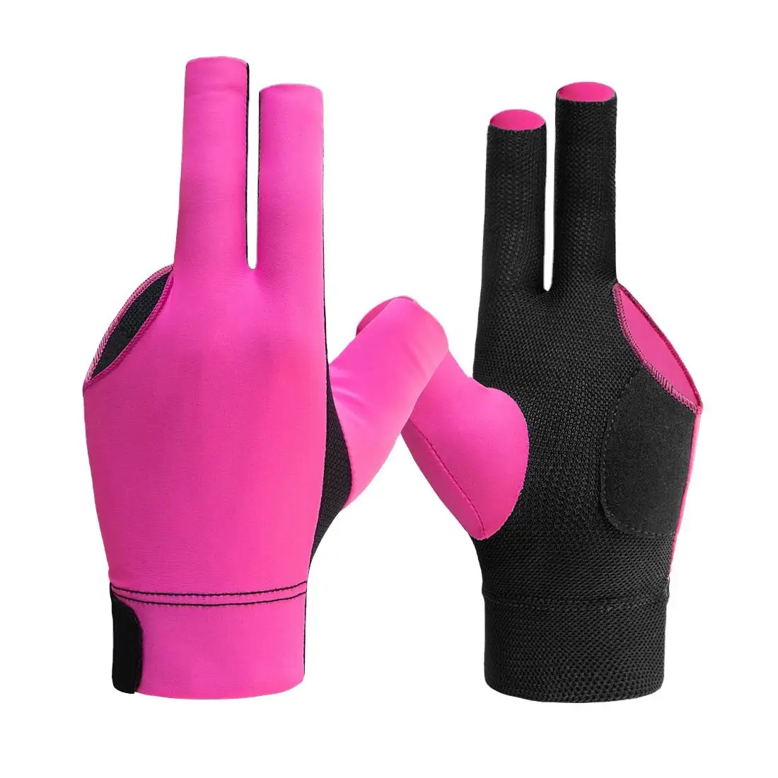 High Quality Breathable low Price 3 Finger Billiard Snooker Gloves Wholesale Custom Logo Snooker billiar Gloves