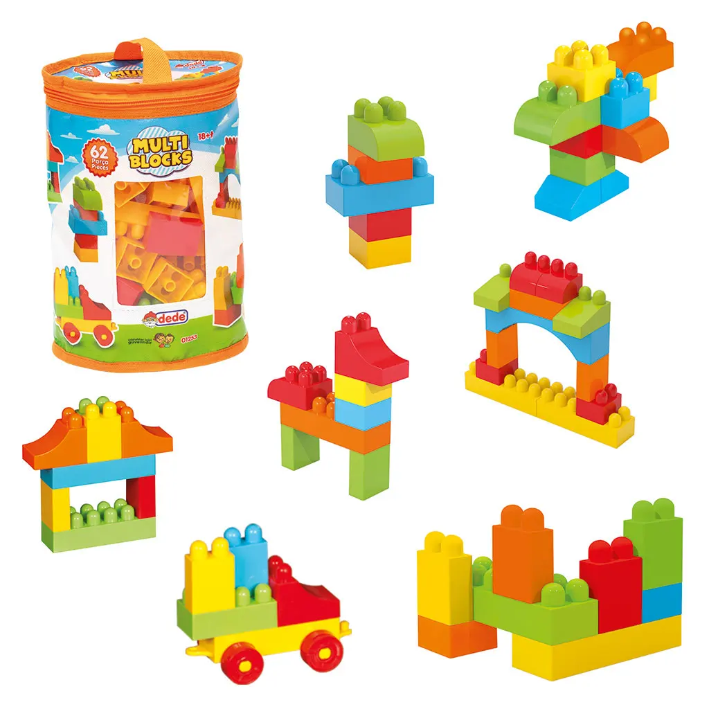 High Quality Multi Blocks 62 pcs Endless Building Adventures Educational Play Wholesale Children Play Sets Muti Color Kids PLay