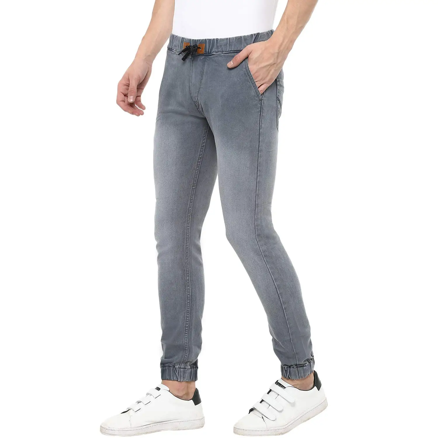 Skinny Ripped Fancy Unbranded Biker Jeans 2 OEM Denim Designer Wholesale Authentic Men Monkey White Bleach Light Western STREET