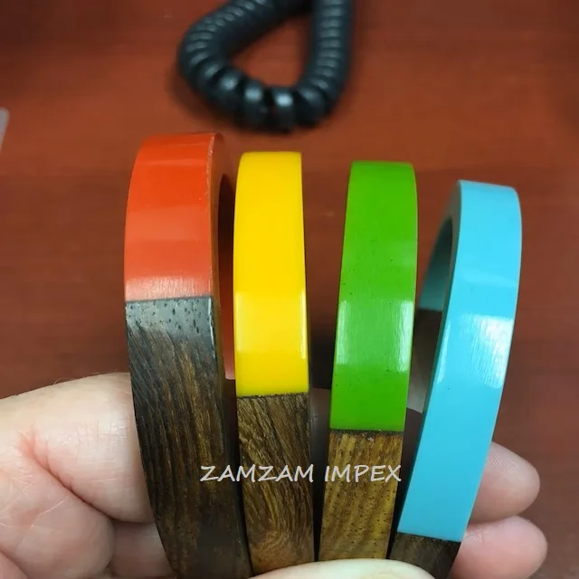 Handmade Resin and Wood Bangle