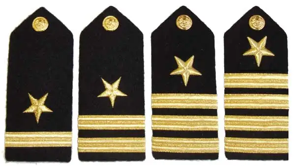 Supplier of customized high quality uniform Epaulet with embroidery star 2 bar shoulder board Slip on slider with embroidery