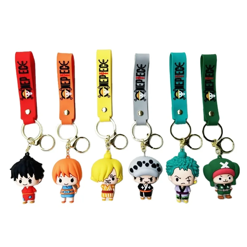 Новый мультяшный Luffy Zoro Sanji Nami Chopper японские персонажи силиконовая сумка Подвеска Аниме цел брелок для детей и взрослых подарки