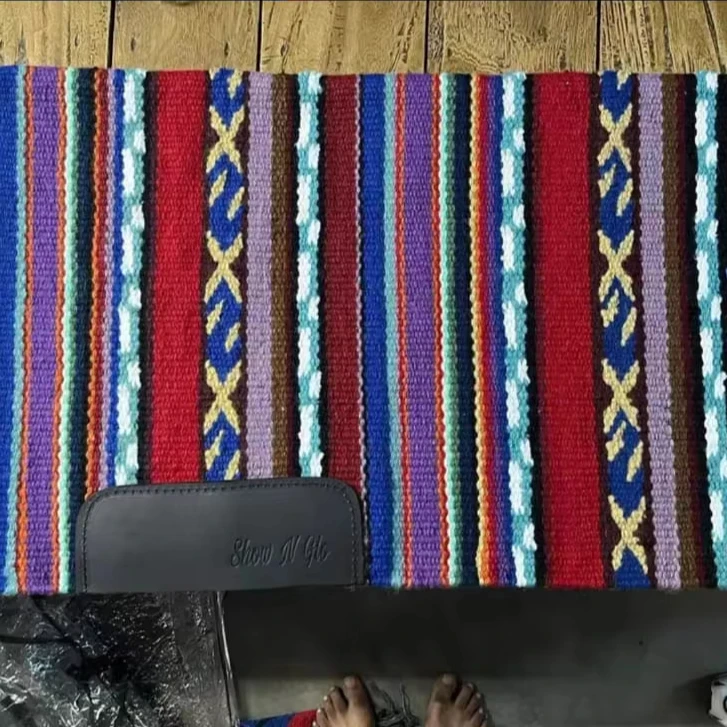 Luxury Quality Assorted Colors Western Saddle Blankets Saddle Pads Horse Racing Product from Indian Exporter
