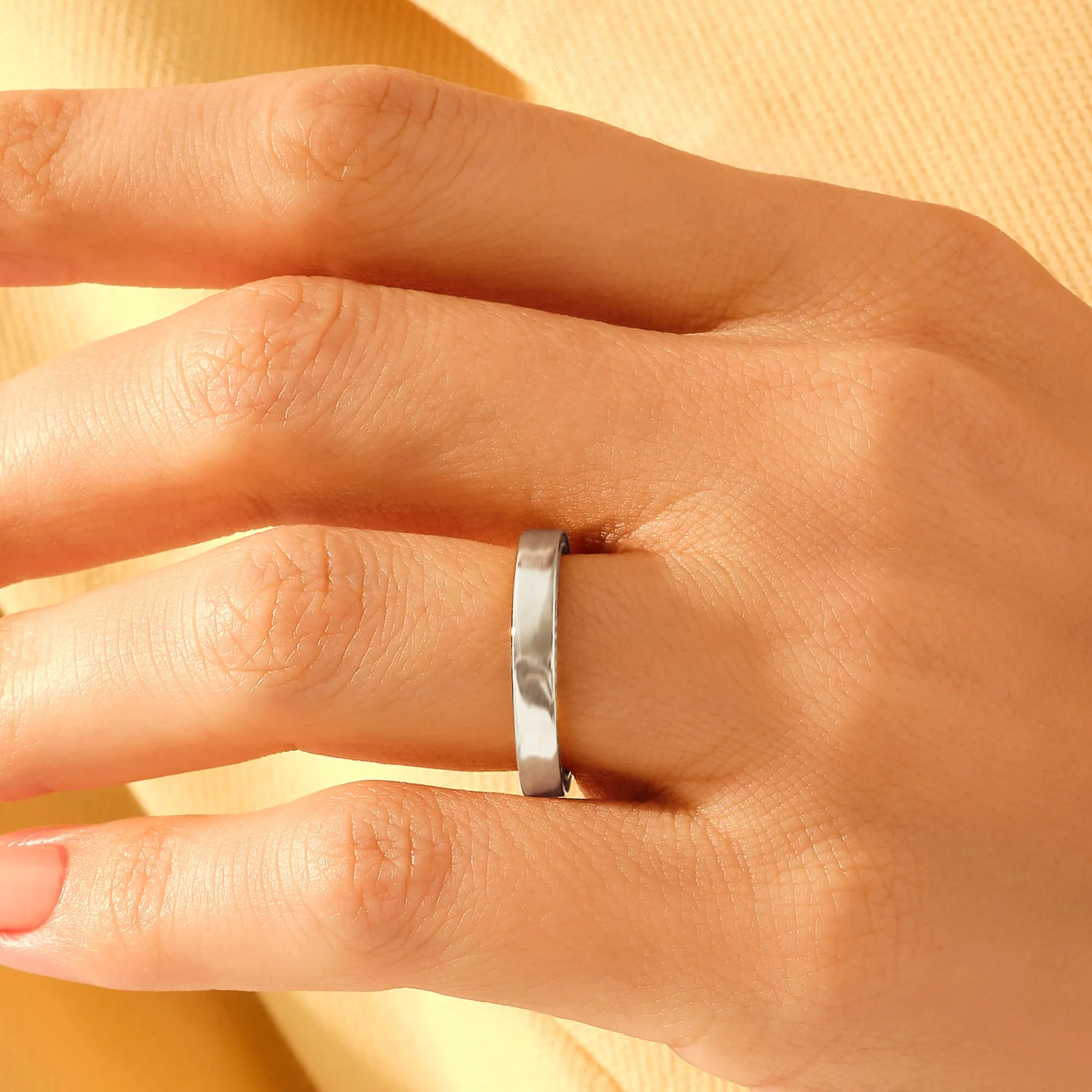 14k Solid Yellow White Rose Gold IGI GIA Certified VVS VS Diamond Pave Side Flat Wedding Band Women Fine Jewelry Ring