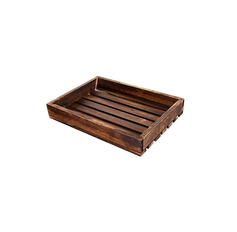 High Quality Serving Tray Wooden Customized Bread Fruit Salad Vegetable Serving Tray Use Home Hotel Restaurant and Office