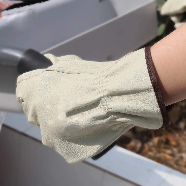 Leather Men Double Coated Utility Work Out Gloves Safety Work Work Protection Accept OEM