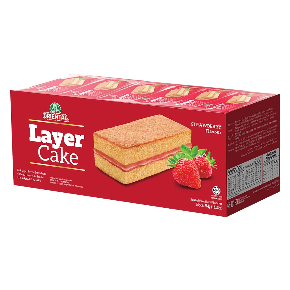 Oriental Strawberry Layer Cake 16g x 24 pcs x 12 boxes