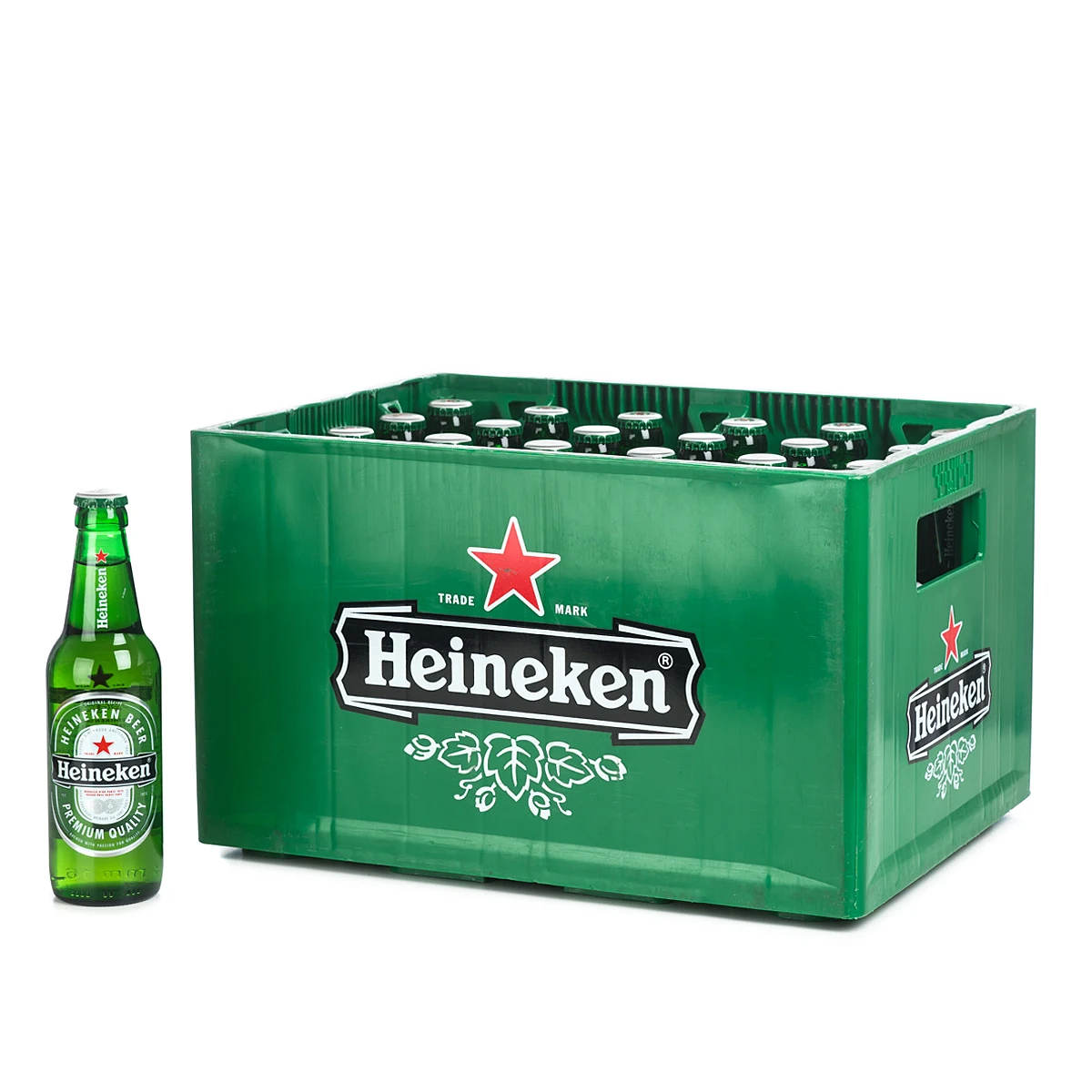 Новое поступление упаковка оригинальное пиво Heineken 4x330 мл бутылки с чистым