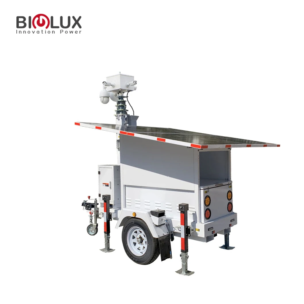 Hot Selling In America Mobile CCTV Trailer With High Power Solar Panel And HD Camera