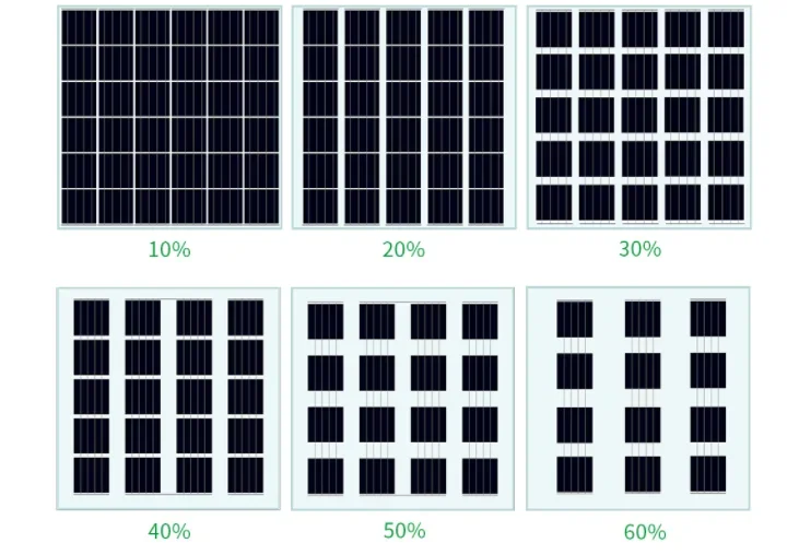 Yangtze solar 200W optional Transparency hjt bipv glass photovoltaic module