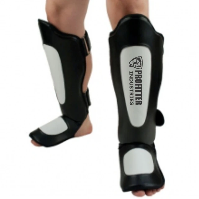 Muay Thai Shin Guards with Foot and Knee Protection Lightweight Shin Guards for Kickboxing, MMA, and All Sports Stand up Shin