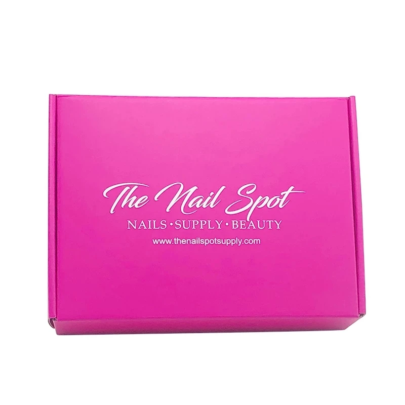 Custom Free Sample Logo Pink Color Cosmetic Corrugated Packaging Mailer Box Shipping Box Paper Box