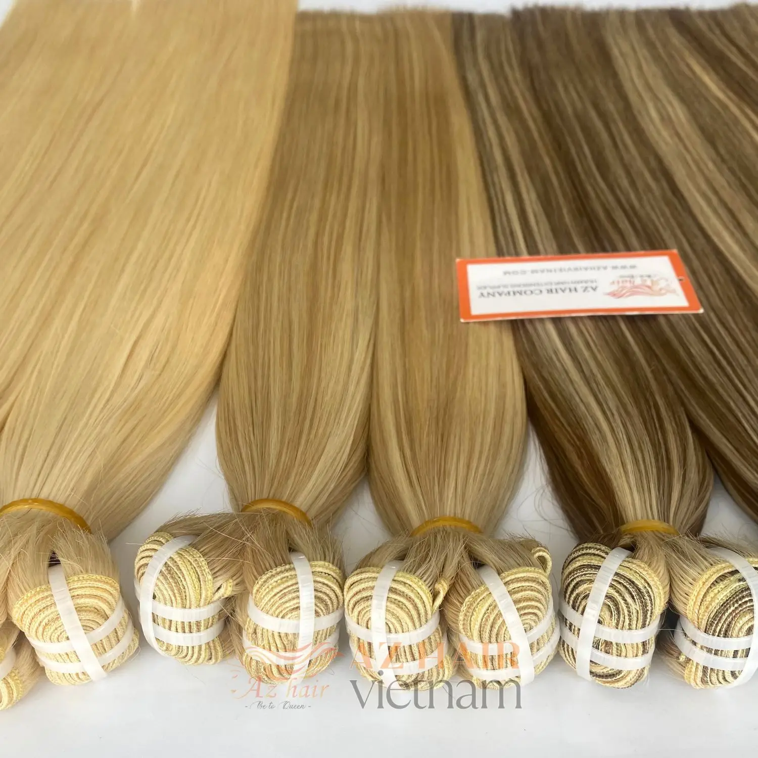 Best Selling Straight Hair Weft Virgin Bundles Blonde Color Hair Extensions Manufacturer Vietnamese Raw Hair