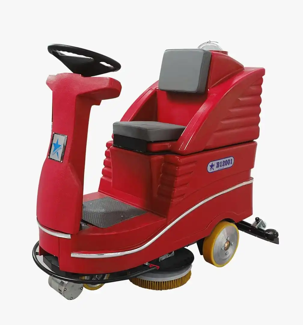 Floor Scrubber, Washer & Dryer Machine - RIDE-ON B9001  ride on hard floor cleaning vehicle
