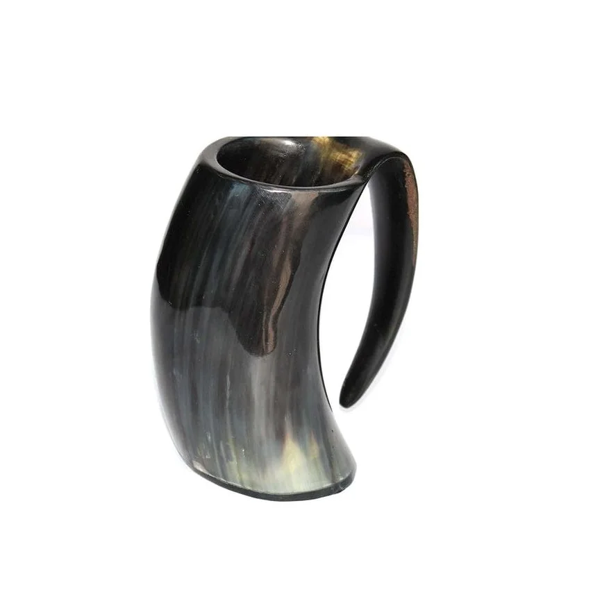 Handmade Manufacturer Viking Drinking Horn Mug Highly Finishing Custom Size Buffalo Horn Mug Handmade Product For Good Sale