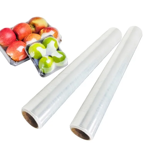 Factory Wholesale 2023 Price Slide Cutter Strech Best Fresh Food Wrap Transparent PE Strech Film
