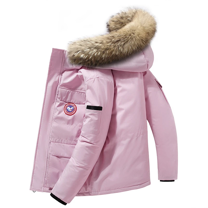 Best Quality 100% Polyester Portable Down Jacket Custom Puffer Jacket Faux Fur Puffer Coat