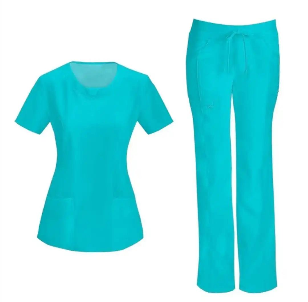 Wholesale Uniform Medical Scrub Spandex Stretch Fashionable Uniforms Medico Nursing Scrubs set