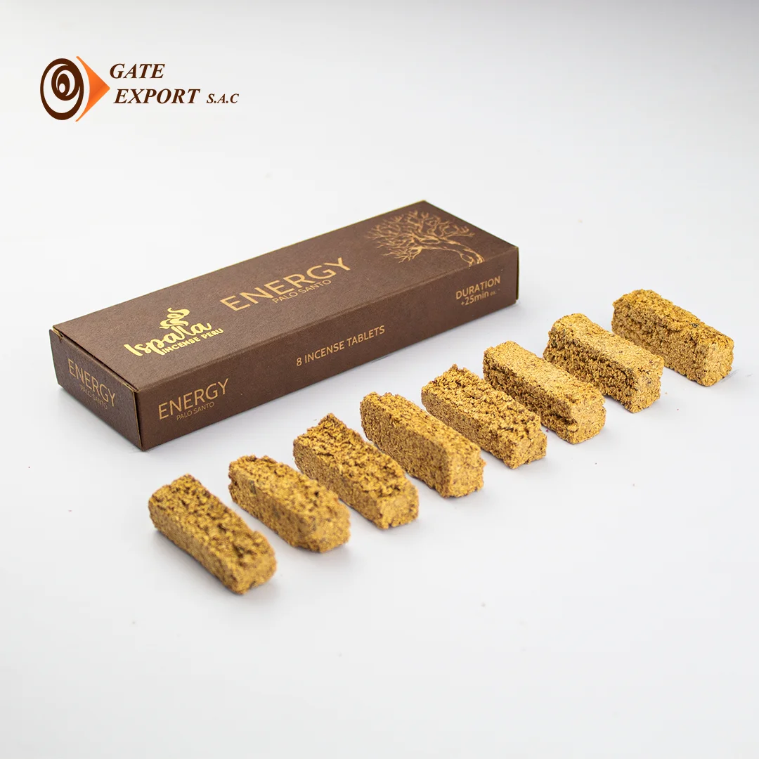 New Ispalla Energy Incense Tablets Palo Santo Scent Natural Incense Peru
