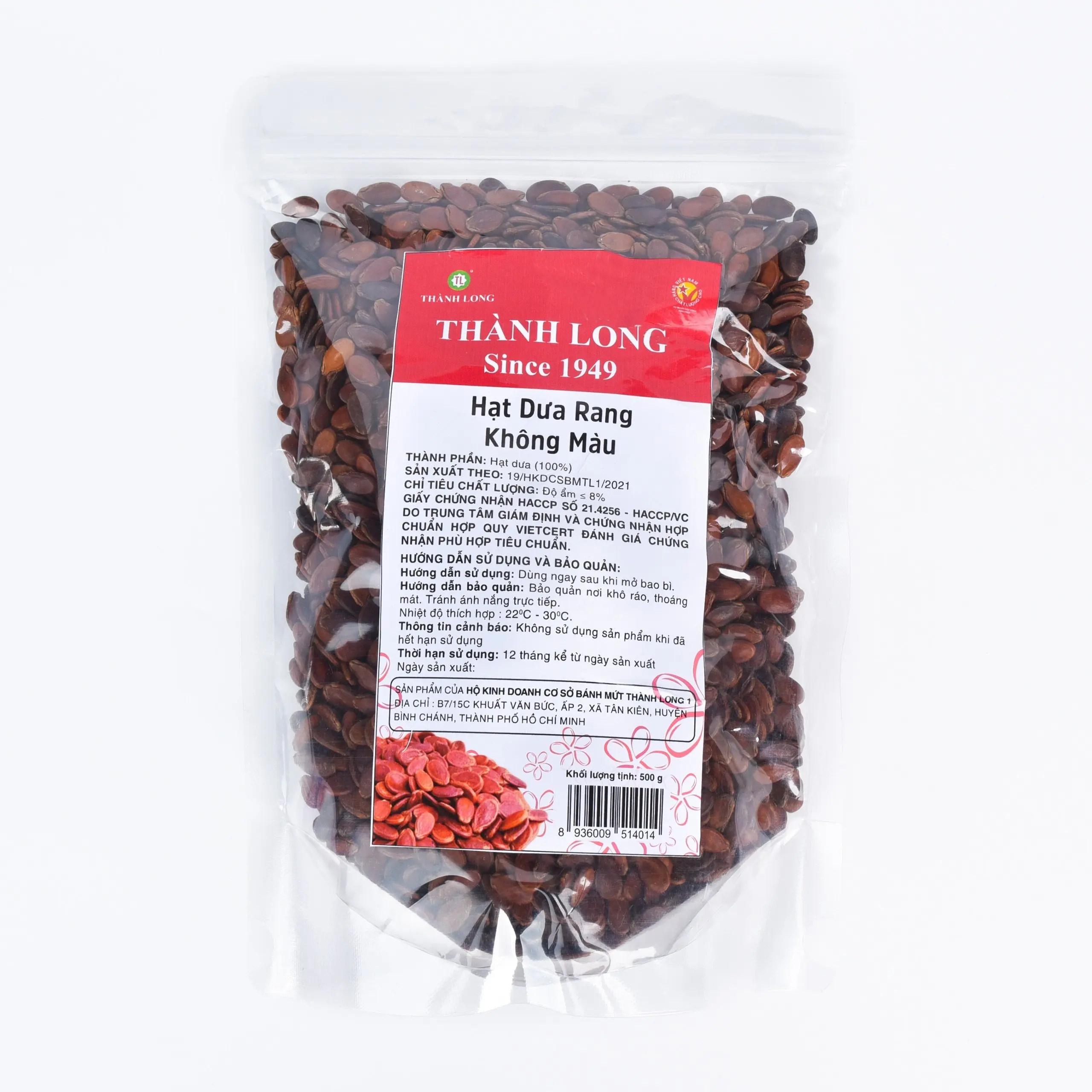Color-Free Big Melon Seeds HACCP Natural Thanh Long Confectionery ISO Certificate Nutritious From Vietnam Manufacturer OEM