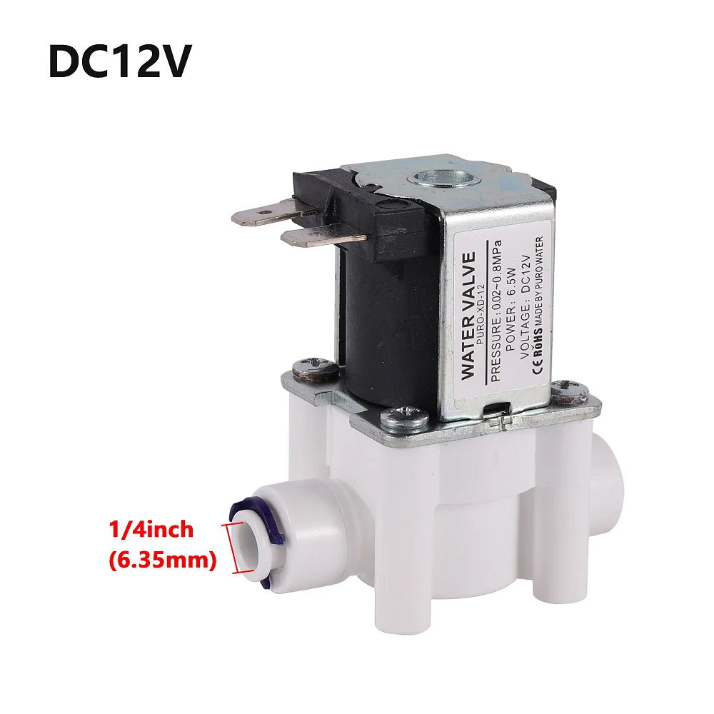 1/4 1/2 3/4 inch DC12v AC 220v Normally Closed Water Electric Solenoid Valve for Ro Water Purifier