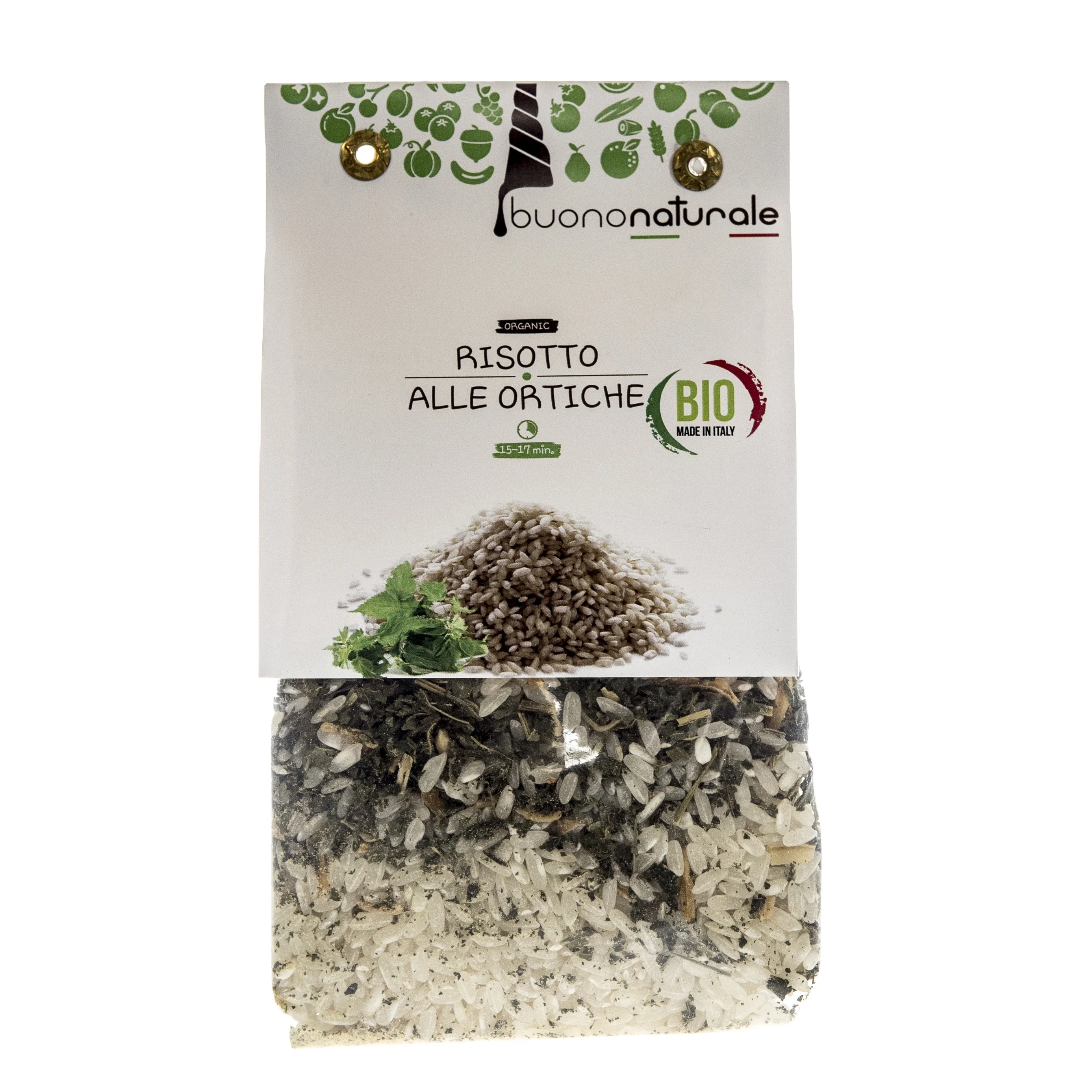 Risotto с крапивами органические 250 г итальянская еда для веганов без глютена 3 в 15 изготовленная из риса карнароли и