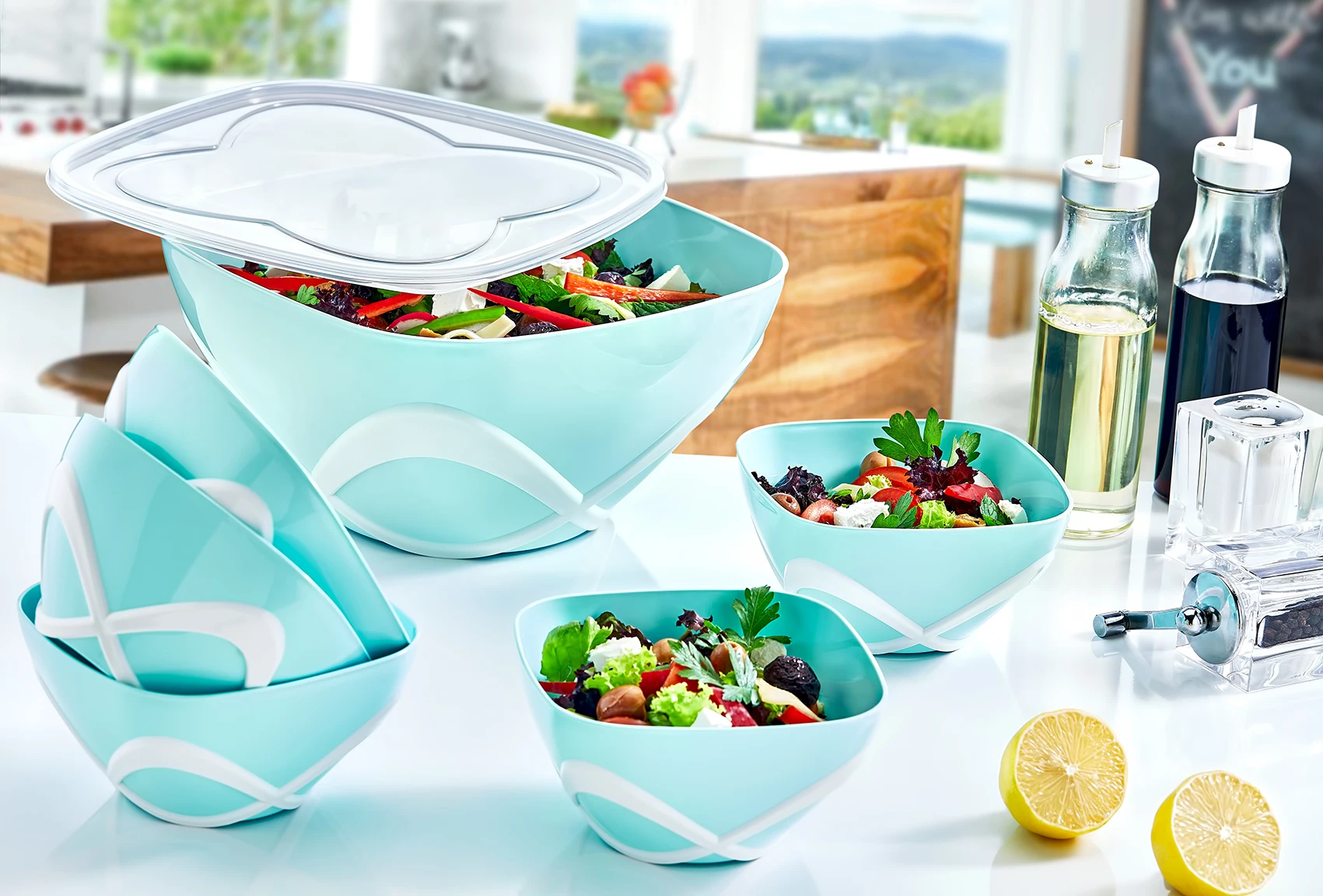 350ml Plastic Salad Serving Bowl with Unique Design Ideal for Healthy Meals Stackable Container Perfect for Kitchen and Dining