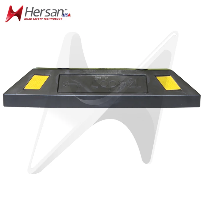 Hersan  Eco Friendly Rubber Wheel Stopper For Parking Car Parking Wheel Stopper Wheel Stops Parking Stopper