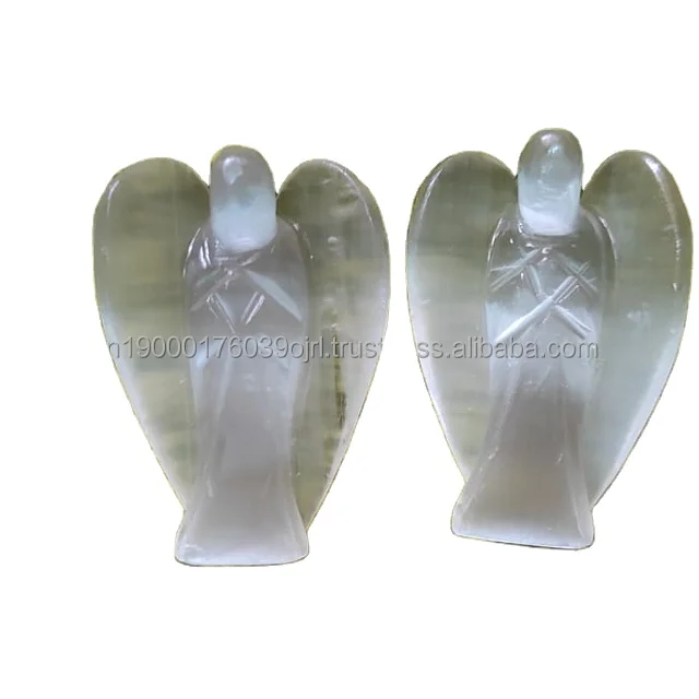high flashy beautiful stone crystals natural stone rainbow moonstone hand carved natural 2 inch angel for sale