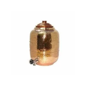 Классический дизайн медный металлический водяной охладитель и стеклянный набор с подставкой новый диспенсер ручной работы