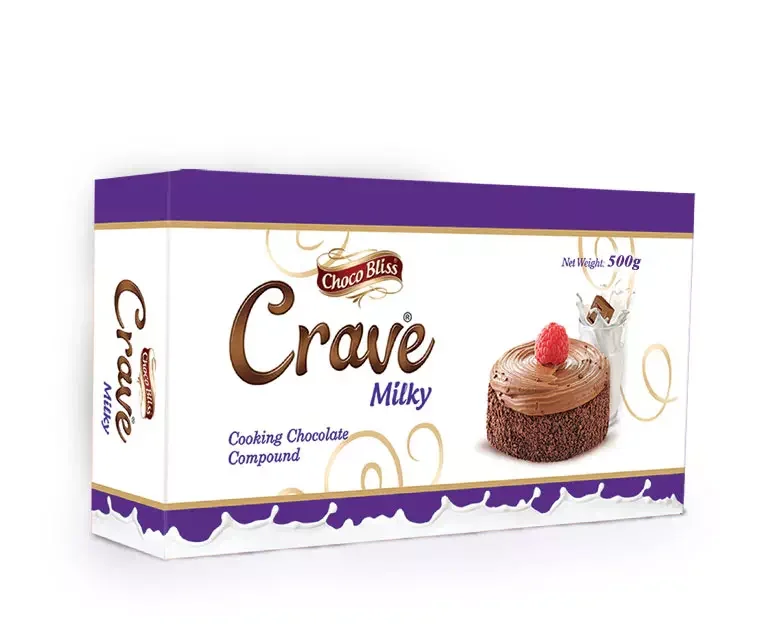 Crave-Milky Chocolate bar 200g Solid Block Of Chocolate Halal Compound Chocolate For Baking And Cooking