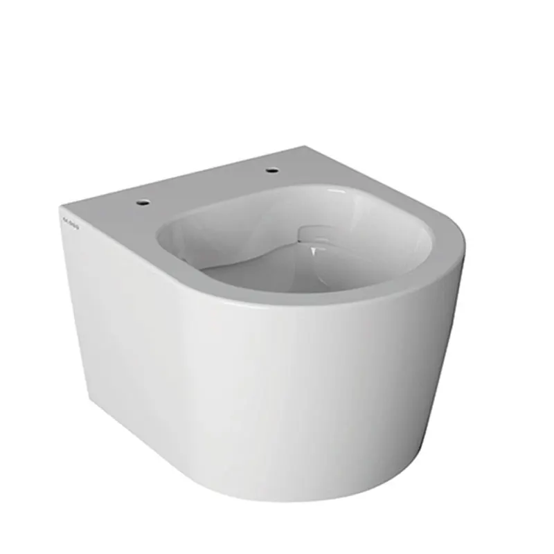 Made in Italy bathroom furniture wall hung toilet without rim cm 43 WC complete with soft-closing seat