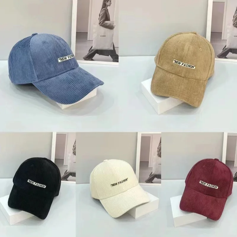 Bulk Recycled Purple Cheap Fitted Winter Outdoor Sport Corduroy Cap 6 Panel Unstructured Snapback Hats Corduroy Hat Rope