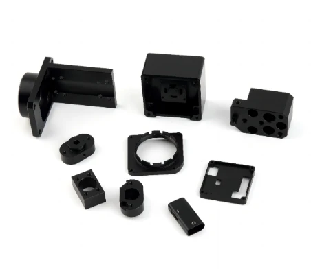 ЧПУ обработанный алюминиевый 7075 материал детали поверхности окисленные и почерневшие анодирование твердого покрытия типа I