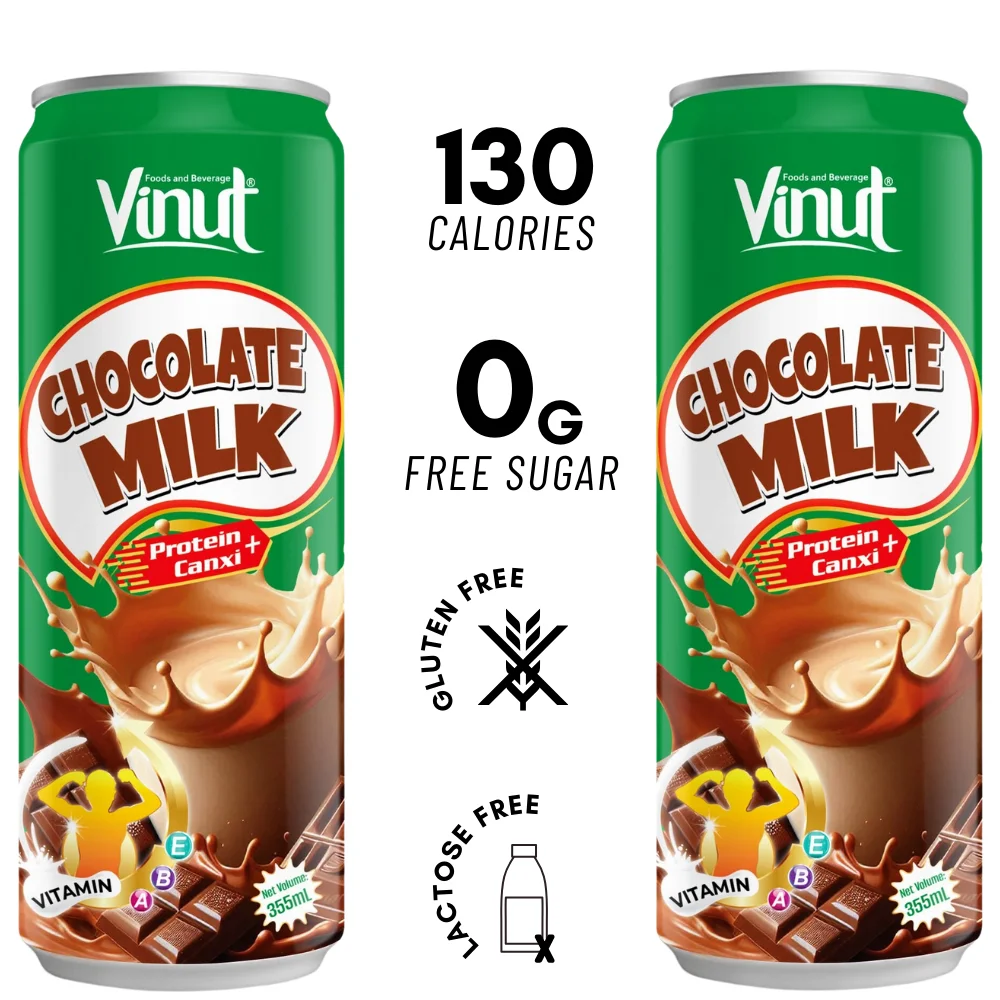 Free Sample - High Protein Canxi Chocolate Milk Drink 330ml Canned Drink -  Manufacture Vietnam Soft Drink - Private Label OEM