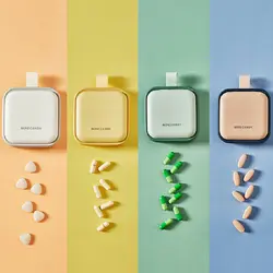 Travel Daily Portable Pretty Purse Pocket Compact Medicine Holder Small Pill Container Organizer for case box