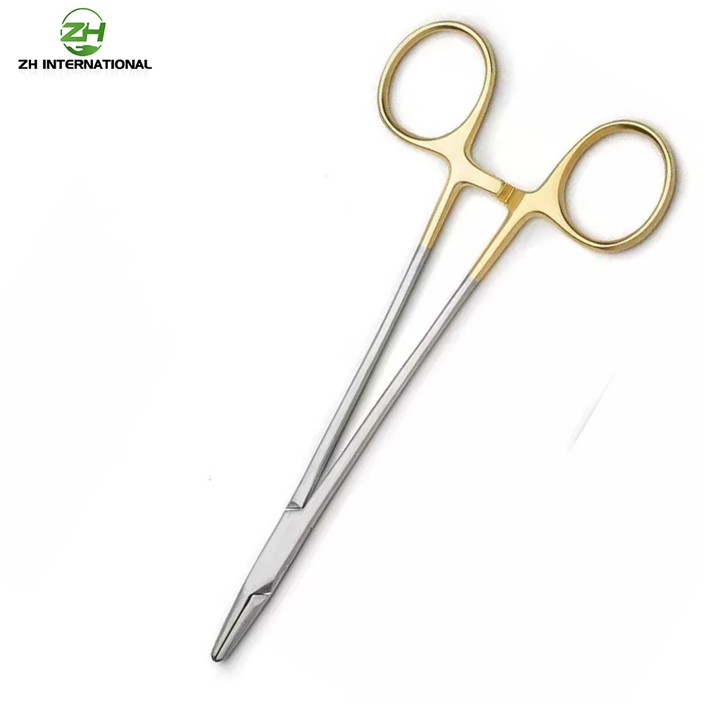 Top Quality Gold color Coated Pliers Professional Stainless Steel Needle Holders With Custom Packaging Best Surgical Instruments