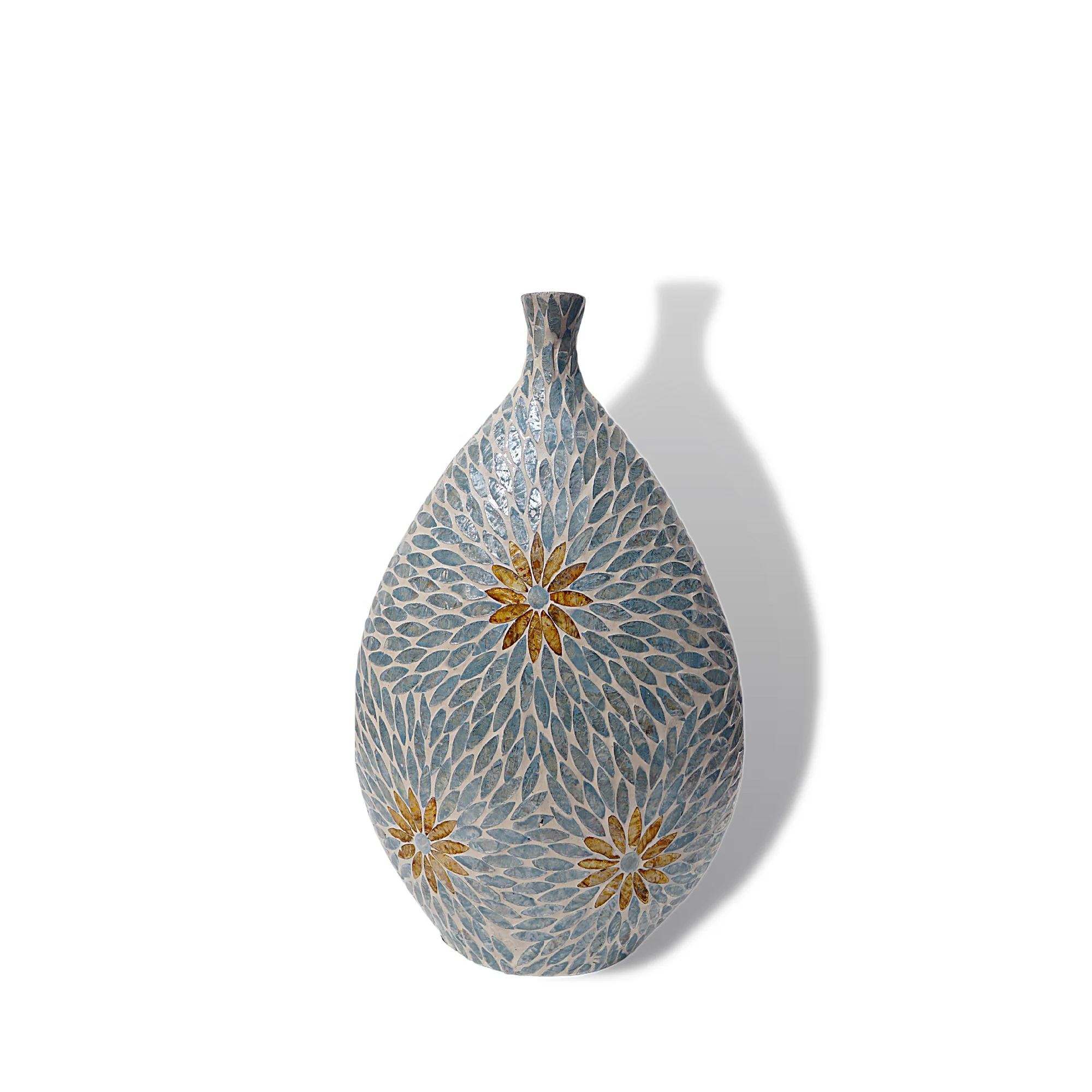Nacre sunflower vases handmade Tall Woven Floor Vase modern design home decor flower vases for wholesale
