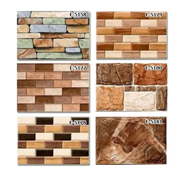 Elevation Wall Tile 250X375 mm Decorative Design Pattern Stone Wall Tile Interior Exterior Wall Tile