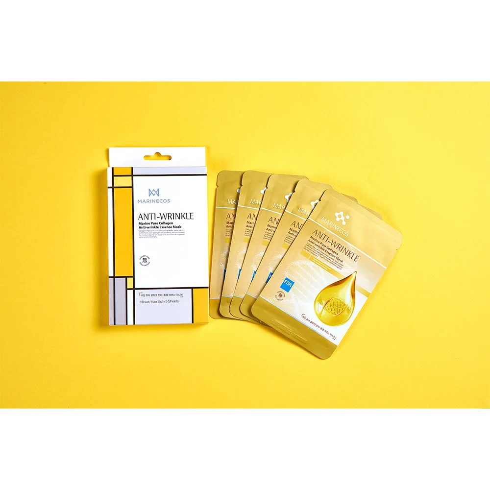 MARINECOS Marine Pure Collgaen Essence Mask Pack (5 Sheet-1Pack_4Types) High Quality and Hot Selling Made In Korea Best Selling