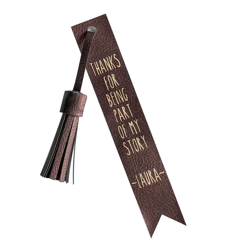 church visitor gift custom bible verses personalized PU leather bookmarks for christian