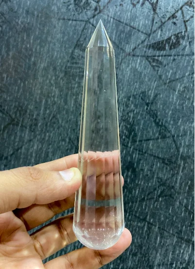 Лучшее качество Лидер продаж натуральная 16 граненая прозрачная Хрустальная палочка для карандашей отполированная исцеляющая подарок.