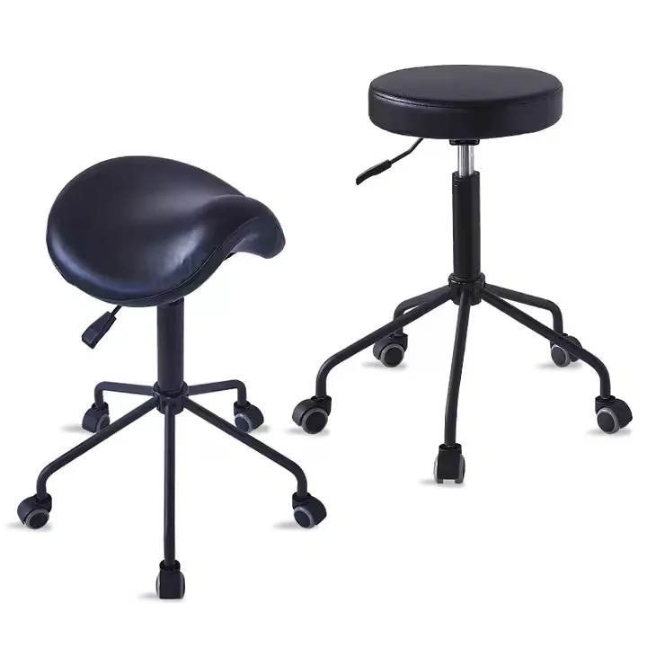 Comfortable Beauty Salon Stool with Adjustable Seat Swivel Chair for Barbers and Stylists