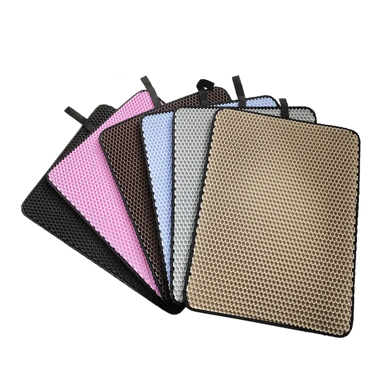 Eva Double-Layer Design Waterproof Urine Proof Cat  Mat Kitty Litter Mat Litter Trapper Carpet
