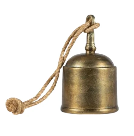 Handcraft Decorative Gold Finishing Church Bell Brass Metal Custom Made Wall Hanging Metal Bell By Made In India
